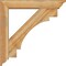 Ekena Millwork Merced Traditional Rough Sawn Bracket w/ Offset Brace, Western Red Cedar, 6"W x 32"D x 32"H BKT0604X32X32MRC01RWR - alternate 2
